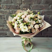 Букет цветов из:  Альстромерии, Розы и Хризантемы в Тарко-Сале