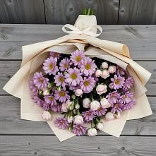 Букет цветов из:  Розы и Хризантемы в Тарко-Сале