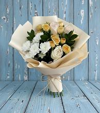 Букет цветов из:  Розы и Хризантемы в Тарко-Сале