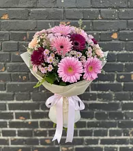Букет цветов из:  Герберы и Хризантемы в Тарко-Сале