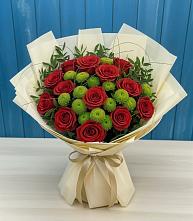 Букет цветов из:  Розы и Хризантемы в Тарко-Сале